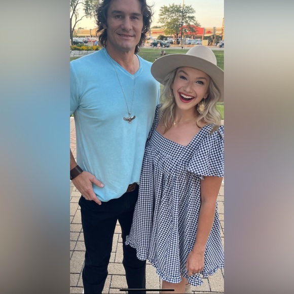 Blue Gingham Baby Doll Dress - Picture 2 of 6